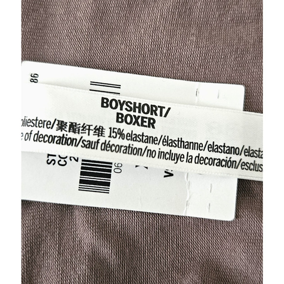 3 Victoria's Secret Logo Cotton (2) Shortie & (1) Boyshort/Boxer XL Brown NWT - Picture 10 of 16